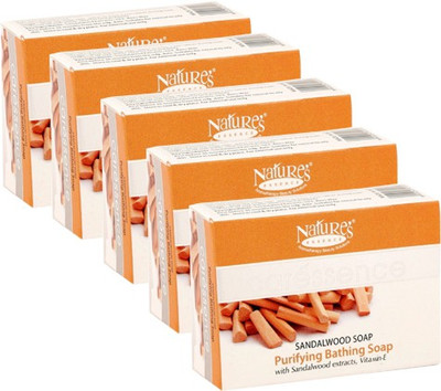 Nature Sandalwood Purifying Bathing Soap Pack of 5(75 g)