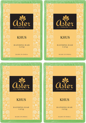 

Aster Luxury Handmade Khus Soap 125g - Pack of 4(500 g, Pack of 4)