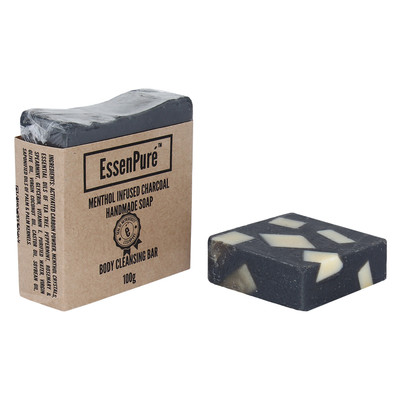 

EssenPure Menthol Infused Charcoal Handmade Soap 100g(100 g)