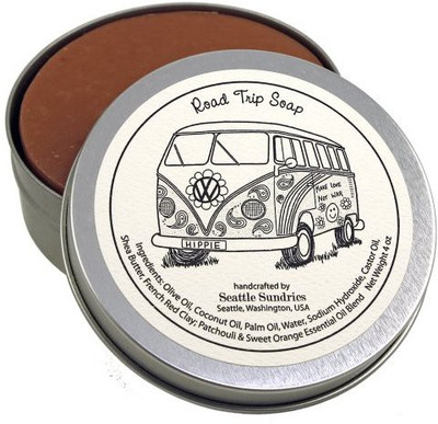 

Seattle Sundries Road Trip Soap - 100% Natural & Handmade in Reusable Travel Gift Tin(120 ml)