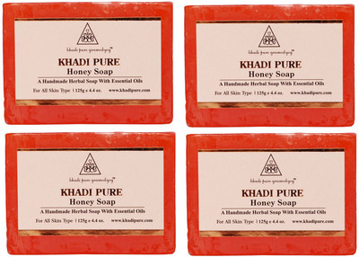 

Khadi Pure Natural Handmade Pure Honey Soap with essential Oil(375 g, Pack of 3)