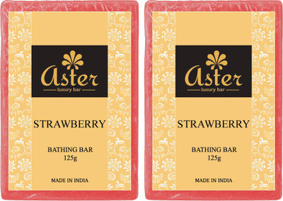 

Aster Luxury Handmade Strawberry Soap 125g - Pack of 2(250 g, Pack of 2)