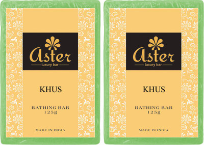 

Aster Luxury Handmade Khus Soap 125g - Pack of 2(250 g, Pack of 2)