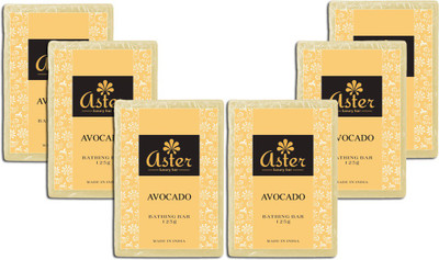 

Aster Luxury Avocado Bathing Bar 125g - Pack Of 6(750 g, Pack of 6)