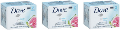 Dove Go Fresh Restore Beauty Cream Bar (Pack Of 3)(113 g, Pack of 3)