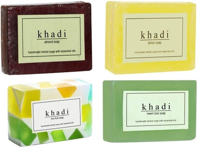 

Khadi Natural Handmade Soap Combo 1 - Pack of 4(125 g, Pack of 4)