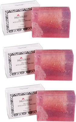 

Imli Street Wild Rose Loofah Bathing Bar(Pack of 3)(375 g, Pack of 3)