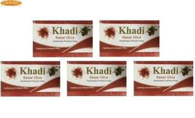 

Khadi India HERBAL KESAR OLIVE SOAP(625 g, Pack of 5)