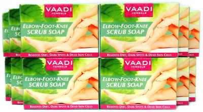 

Vaadi Mega Pack Of 12 Herbals Elbow-Foot-Knee Soap With Almond & Walnut(900 g, Pack of 12)