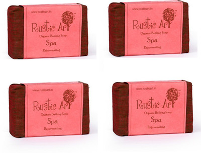 

Rustic Art Organic Spa Soap(400 g, Pack of 4)