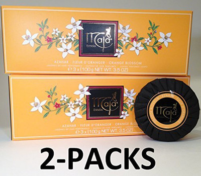 

Maja Azahar Soap Set (3) Total. Orange Blossom Fleur D' Oranger 2-PACK(100 g, Pack of 3)