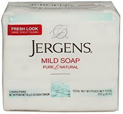 

Jergens Pure & Natural Mild Bar Soap - One 3 Pack Each(255 g)