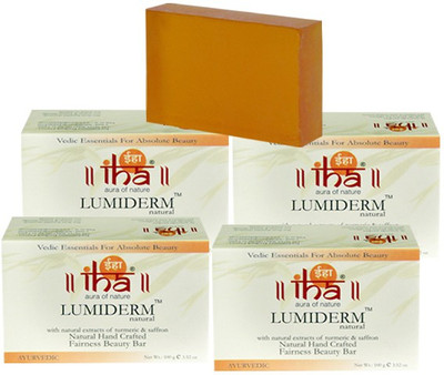 

IHA Ayurvedic Fairness LUMIDERM Soap - Pack of 4 - Premium Herbal(400 g, Pack of 4)