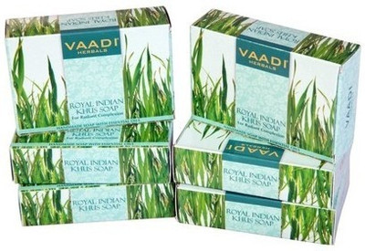 

Vaadi Herbals Royal Indian Khus Soap With Olive & Soyabean Oil (75 gms x 6)(75 g)