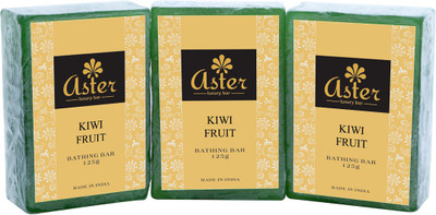 

Aster Luxury Handmade Kiwi Fruit Soap 125g - Pack of 3(375 g, Pack of 3)