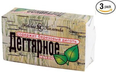 

Nevskij fabric Russian Original Birch Tar Bar Soap Pack of 3(140 g)