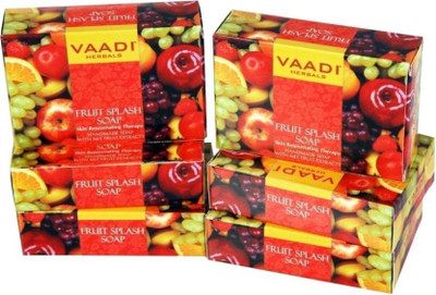 

Vaadi Herbals Herbals Fruit Splash Soap with Mix Fruit Extracts(75 g, Pack of 6)