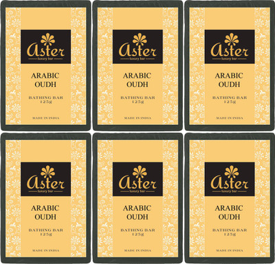 

Aster Luxury Arabic Oudh Bathing Bar - Pack of 6(750 g)