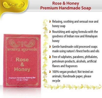 

Amazing Ayurveda Premium Handmade Soap Indian Rose and Honey(125 g)
