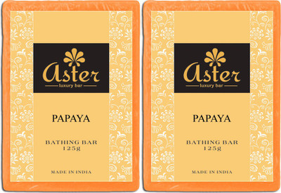 

Aster Luxury Papaya Bathing Soap - Pack of 2(250 g, Pack of 2)