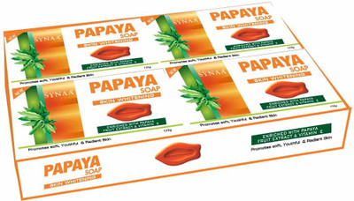 

Synaa Papaya Soap-Skin Whitening Soap With Vitamn E(540 g, Pack of 4)