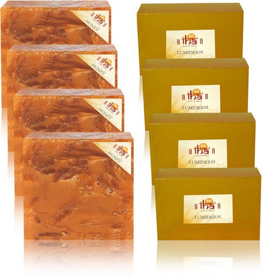 

IHA Ayurvedic Lumiderm & Honey Soap Pack of 8 Herbal Natural(900 g, Pack of 8)