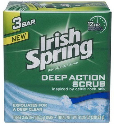 

Irish Spring Deep Action Scrub Deodorant Soap Pack Of 3(318.93 g)
