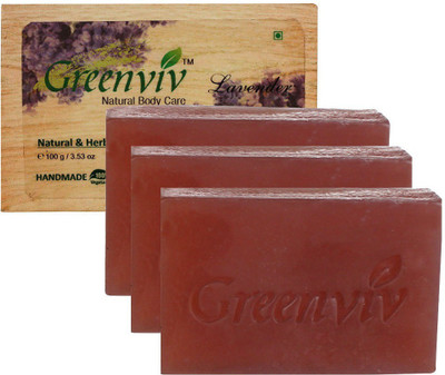 

Greenviv Natural Lavender Soap(300 g, Pack of 3)