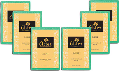 

Aster Luxury Handmade Mint Soap 125g - Pack of 6(750 g, Pack of 6)