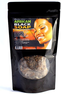 

Flawless Faces Raw African Black Soap From Ghana 100% Pure - Rich & Creamy Lather - Makes Any Skin Smoother Than Ever - Helps with Acne Excema Irritations Aging Dark Spots and More - Resealable Bag Prevents Soap From Drying Out - 100% Satisfaction Guarant