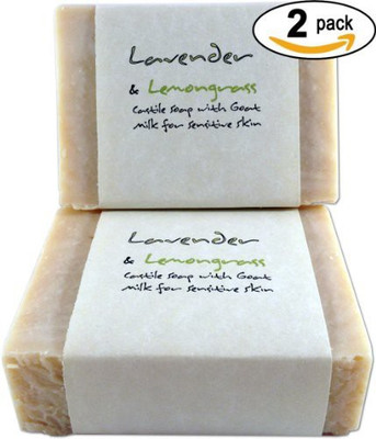 

Candlecopia Castile Goat Milk Soap Bars - 2 Pack - GMO Free Certified All Natural Herbal Soap for Sensitve Skin(261 ml)