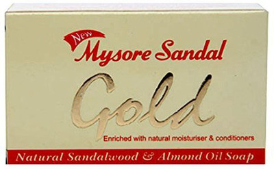 

Mysore Sandal Gold Soap Per Unit (Pack of 6) - Purest Sandalwood Soap - 100% Pure Essential Oils - Grade 1 Soap - TFM 80% - Suitable for ALL Skin Type - Enriched with Natural Moisturizer & Conditioners - Zero Dryness - Soap(125 g, Pack of 6)