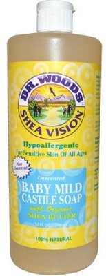 

Dr. Woods Shea Vision Pure Castile Soap Baby Mild Unscented Pack of 2(960 ml, Pack of 2)
