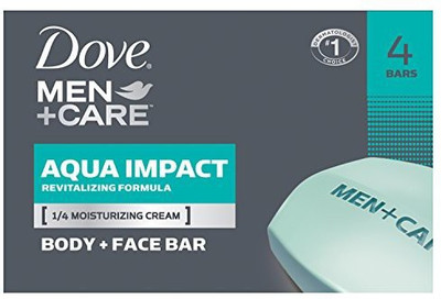 

Dove Men+Care Aqua Impact Body and Face Bar 4 Count(40 g, Pack of 4)