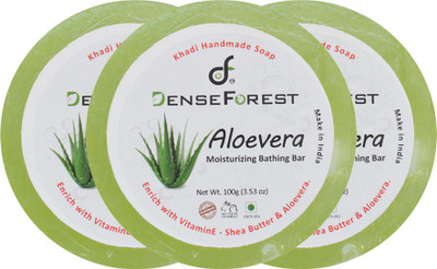 

Dense Forest Aloevera Khadi Soap(100 g, Pack of 3)