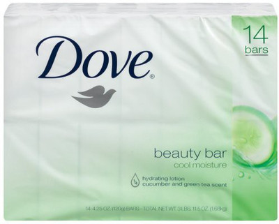 

Dove go fresh Cool Moisture Beauty Bar Bars 14 Count(120 g, Pack of 14)