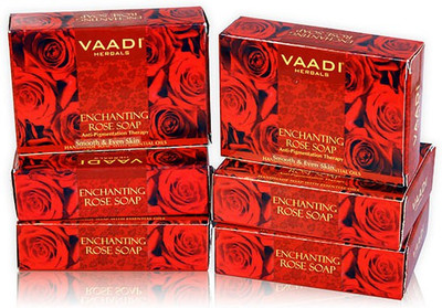 

Vaadi Herbals Rose Soap With Mulberry Extract (75 gm x 6)(75 g)