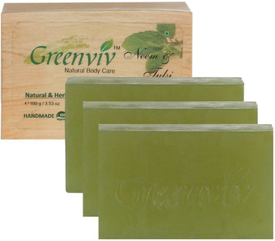 

Greenviv Natural Neem & Tulsi Soap(300 g, Pack of 3)
