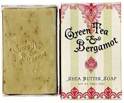 

Greenwich Bay Trading Company Green Tea & Bergamot - Triple Milled Shea Butter Exfoliating Craft Bar Soap Gift Box(250 g)