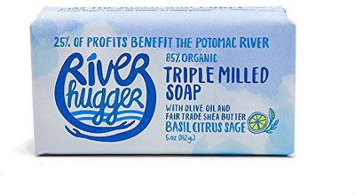 

River Hugger Soap with Organic Ingredients Organic Olive Oil and Shea Butter Basil(150 ml)