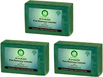 

Khadi Herbal NaturalPure Rosemary Lavender soap(375 g, Pack of 3)
