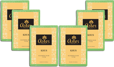 

Aster Luxury Handmade Khus Soap 125g - Pack of 6(750 g, Pack of 6)