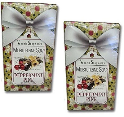 

Venezia Soapworks Christmas Peppermint Pine Moisturizing Soap - 2 Bars(190 g)