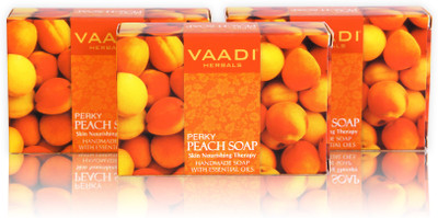 

Vaadi Herbals Value Pack of 3 PERKY PEACH SOAP with Almomd oil (3 X 75 gms)(75 g, Pack of 3)