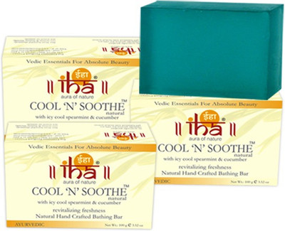 

IHA Ayurvedic Cool & Soothe Soap - Pack of 3 - Premium Herbal Refreshing Bar(300 g, Pack of 3)