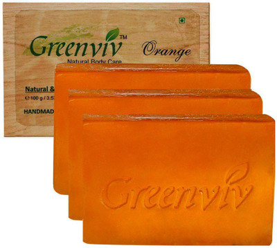 

Greenviv Natural Orange Soap(300 g, Pack of 3)