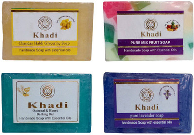 KHADI Handmade Soap Combo-3(4 x 125 g)