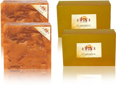 

IHA Ayurvedic Lumiderm & Honey Soap Double Pack of 4 Herbal Natural(450 g, Pack of 4)