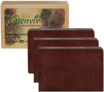 

Greenviv Natural Musk Soap(300 g, Pack of 3)