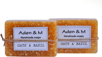 

Aden & M Oats & Basil Handmade Soap- Pack of 2(95 g, Pack of 2)